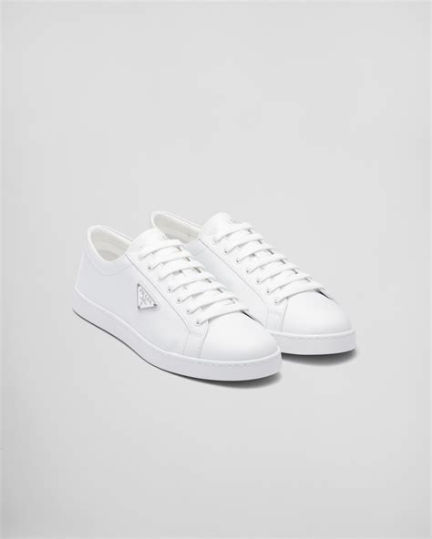 prada tessuto leather high top sneakers|Prada white leather high top.